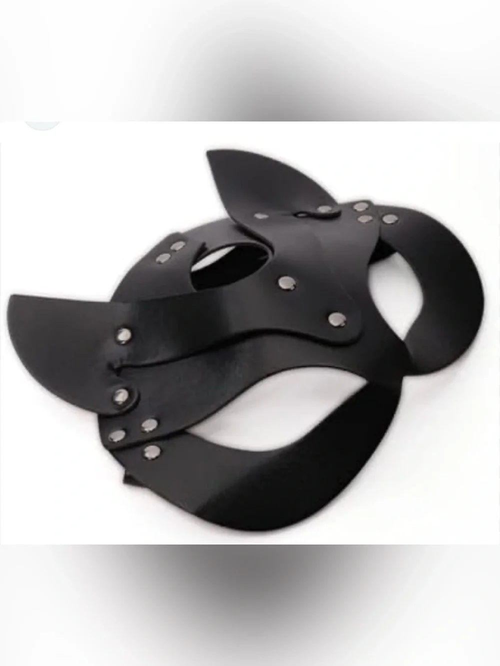 Dr. Harness Black Leather Cat Mask